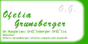 ofelia grunsberger business card